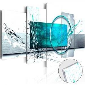 obraz tyrkysove umenie na akrylatovom skle turquoise expression 100x50