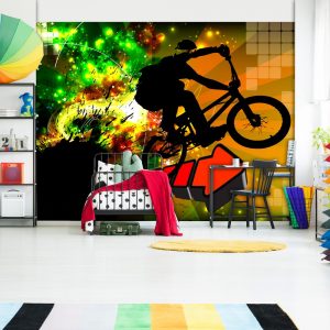 samolepiaca tapeta adrenalinovy biker bicycle tricks