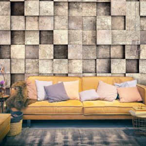 samolepiaca tapeta bezove kocky beige squares