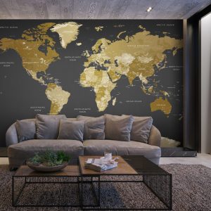 samolepiaca tapeta kontinenty sveta world map modern geography