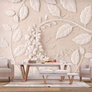 samolepiaca tapeta nezny kvetinovy vzor paper flowers