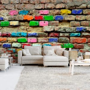 samolepiaca tapeta pestrofarebne tehly colourful bricks
