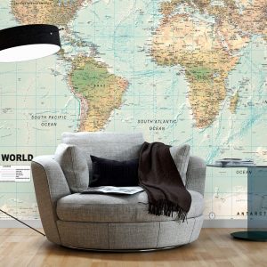 samolepiaca tapeta podrobna mapa sveta beautiful world