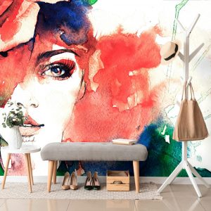 tapeta abstraktny portret zeny 150x100