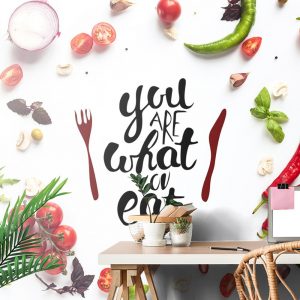 tapeta s napisom you are what you eat 150x100