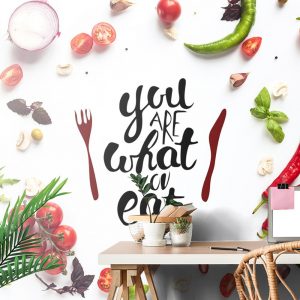 tapeta s napisom you are what you eat 225x150