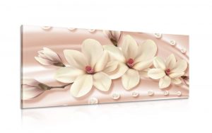 obraz luxusna magnolia s perlami
