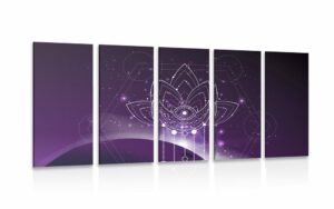 5 dielny obraz feng shui lotos