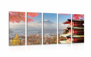 5 dielny obraz jesen v japonsku