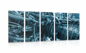 5 dielny obraz motor turbiny