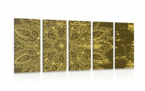 5 dielny obraz textura mandaly