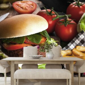 fototapeta americky hamburger