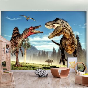 fototapeta dinosaury fighting dinosaurs