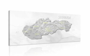 obraz decentna sedo zlta mapa slovenska