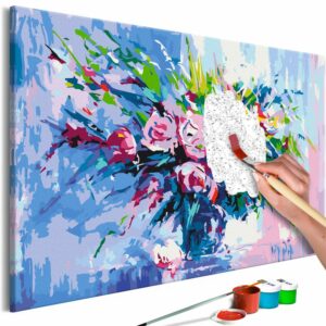 obraz malovanie podla cisiel hrava kytica colorful bouquet