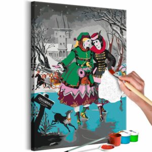 obraz malovanie podla cisiel korculiari ice skating