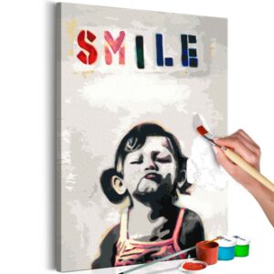 obraz malovanie podla cisiel male dievcatko little girl