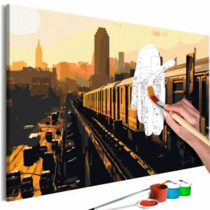 obraz malovanie podla cisiel metro vo velkomeste new york subway