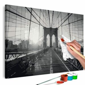 obraz malovanie podla cisiel most velkomesta new york bridge