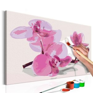 obraz malovanie podla cisiel orchidea orchid flowers