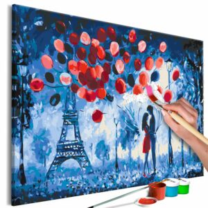 obraz malovanie podla cisiel par v studenom parizi night in paris