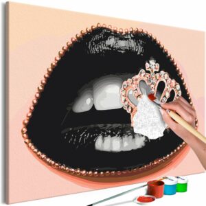 obraz malovanie podla cisiel pery kralovnej black queen