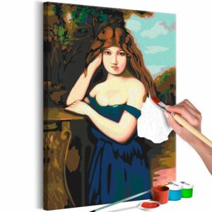obraz malovanie podla cisiel pozujuce dievca standing girl