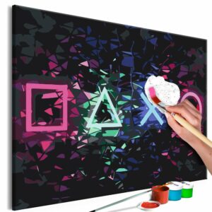 obraz malovanie podla cisiel pre hracov press start