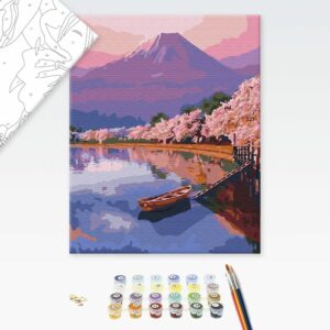 obraz malovanie podla cisiel rano v kuzelnej krajine