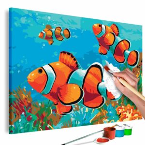 obraz malovanie podla cisiel rybka nemo gold fishes