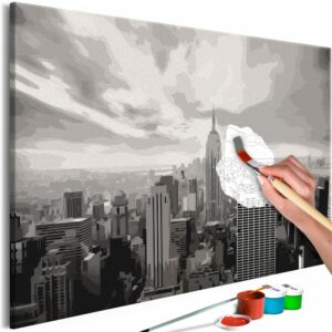 obraz malovanie podla cisiel sedy new york grey new york