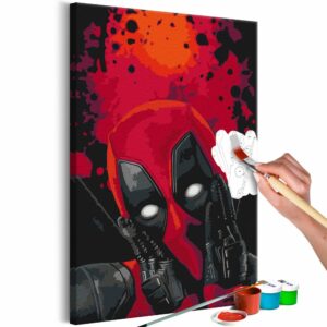 obraz malovanie podla cisiel superhrdina deadpool