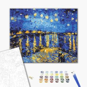 obraz malovanie podla cisiel vincent van gogh starry night over the rhone