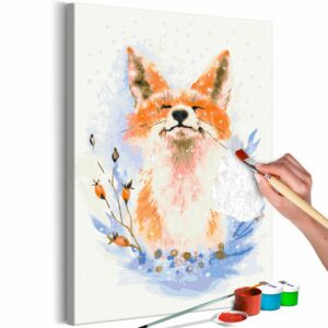 obraz malovanie podla cisiel zasnena liska dreamy fox