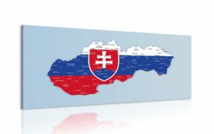 obraz mapa slovenska so statnym znakom