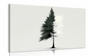 obraz minimalisticky ihlicnaty strom