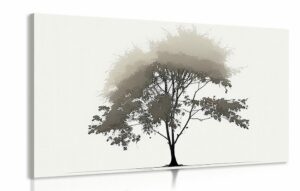 obraz minimalisticky listnaty strom
