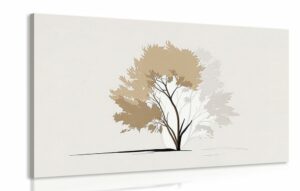 obraz minimalisticky strom s listami