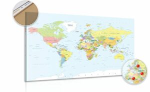 obraz na korku klasicka mapa