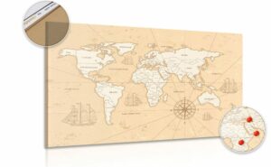 obraz na korku zaujimava bezova mapa sveta
