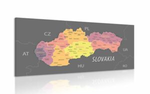 obraz pastelova mapa slovenska