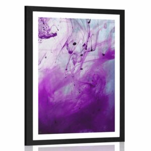 plagat s paspartou kuzelna fialova abstrakcia