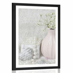 plagat s paspartou luxusne shabby chic zatisie