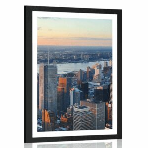plagat s paspartou panorama mesta new york