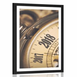 plagat s paspartou vintage vreckove hodinky