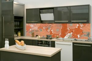 samolepiaca fototapeta do kuchyne oranzova popraskana stena