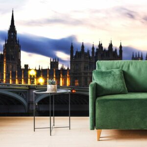 samolepiaca fototapeta nocny big ben v londyne
