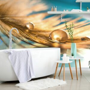 samolepiaca tapeta kvapka vody na pierku