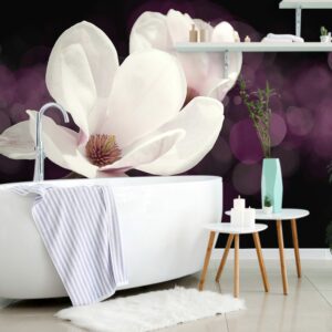 samolepiaca tapeta kvet magnolie na abstraktnom pozadi