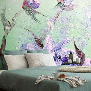 samolepiaca tapeta malovane pivonie